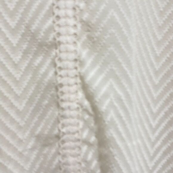 Lovestitch Kaftan Dress Ivory Small-Medium Chevron V Neck Crochet Lace Trim - Picture 8 of 13